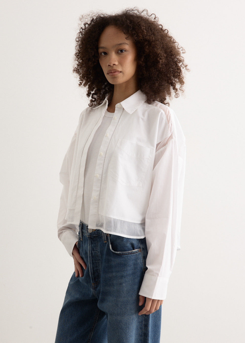 Beatrice Cropped Combo Shirt