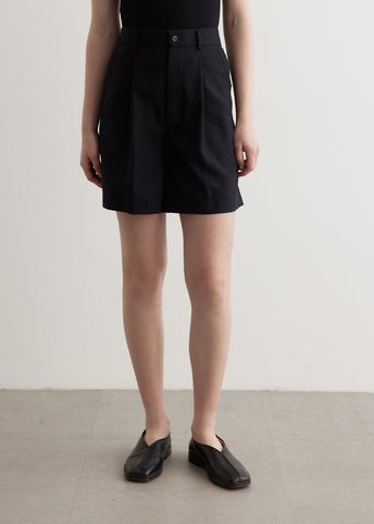 Wool Gabardine Shorts