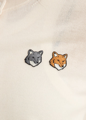 Double Bold Fox Head Regular Cardigan