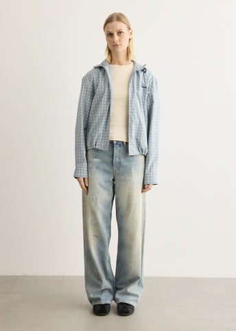 Hooded Check Jacket