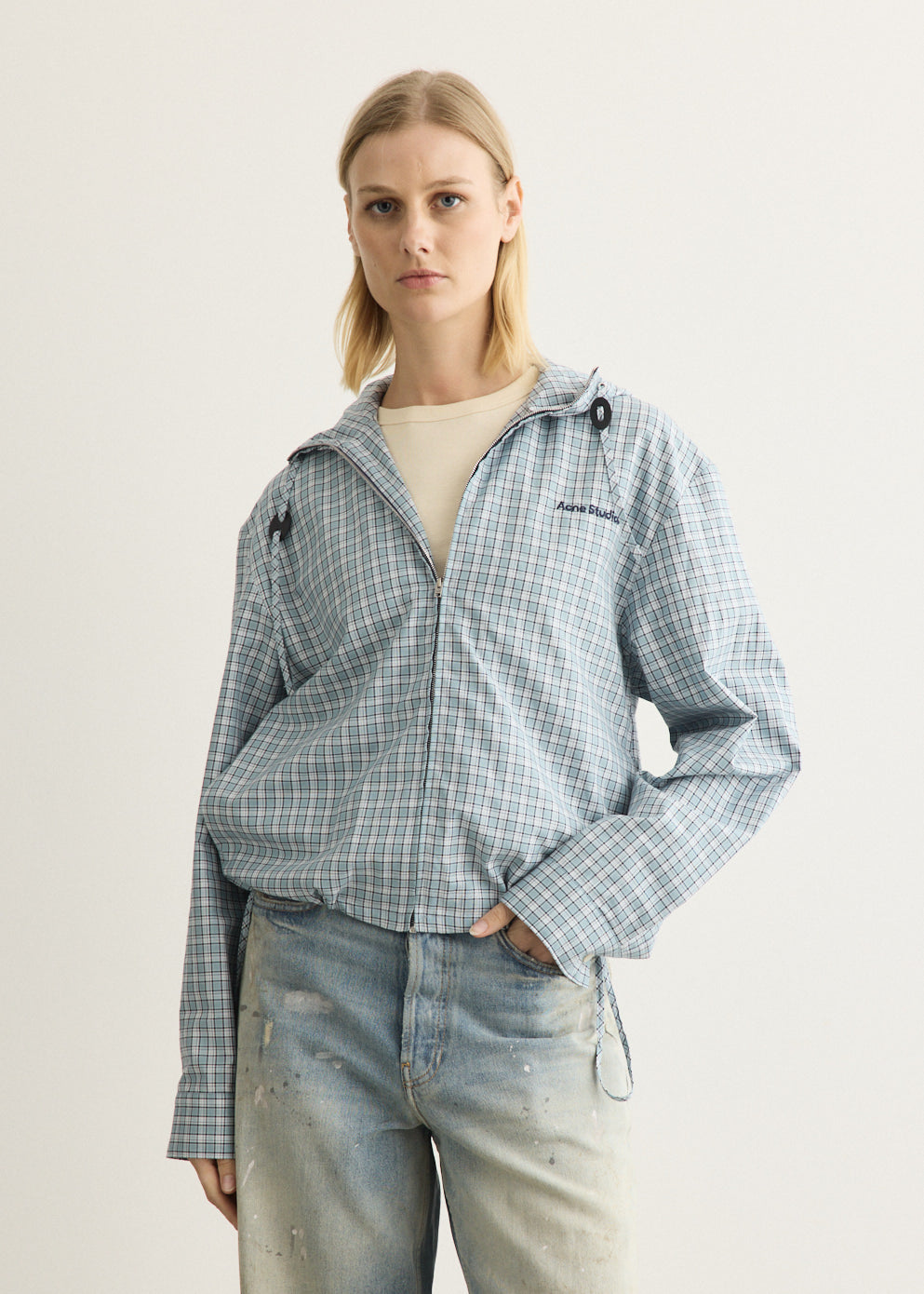 Hooded Check Jacket