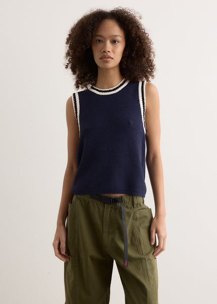 売れ筋商品|||ラグアンドボーン Tシャツ レディース トップス MEGHAN VEST - Top - navy rag & bone MEGHAN VEST - Top - navy/dark blue - Zalando