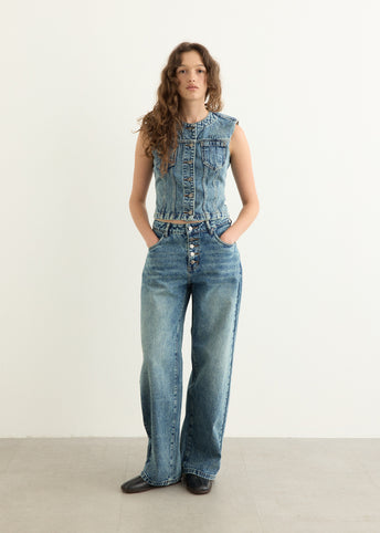 Molly Denim Top