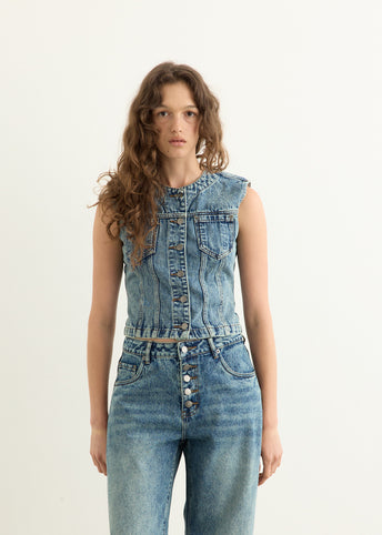 Molly Denim Top