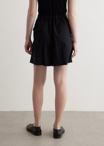 Wool Gabardine Shorts