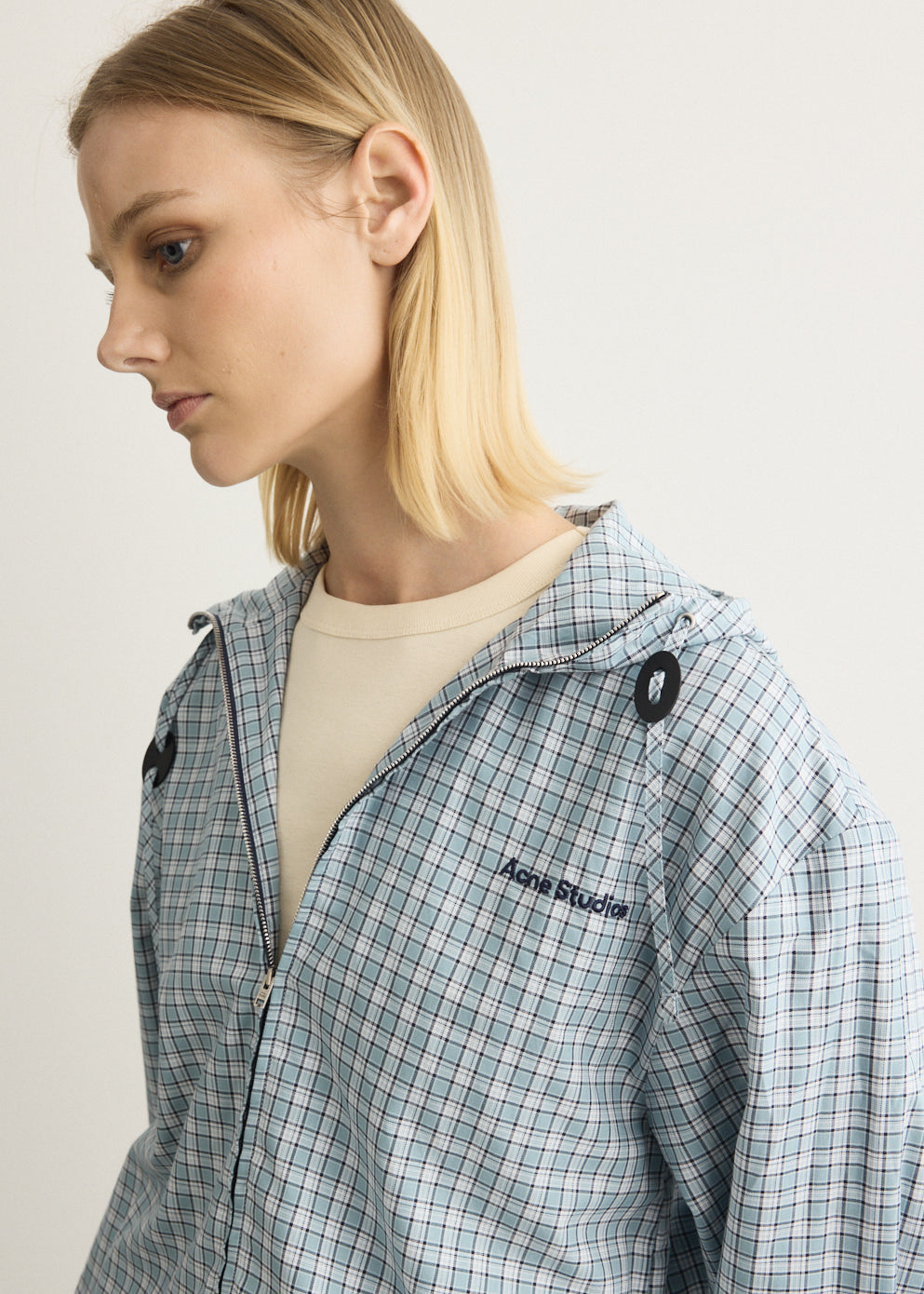 Hooded Check Jacket