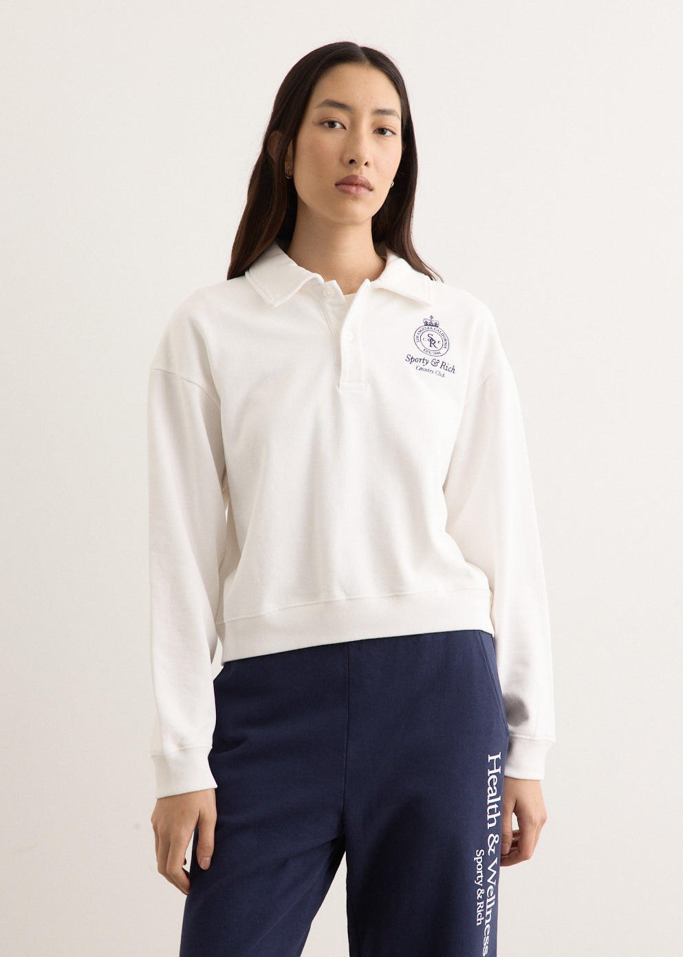 Crown Country Embroidered Cropped Polo