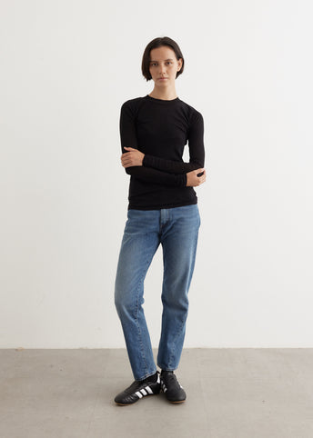 Super High Gauge Sheer Rib Long Sleeve T-Shirt