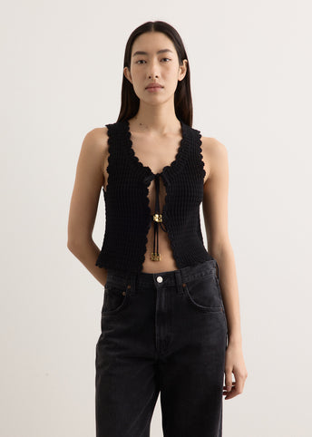 Cotton Textured Lace Top