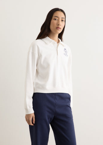 Crown Country Embroidered Cropped Polo