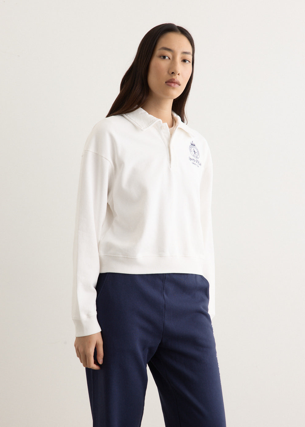 Crown Country Embroidered Cropped Polo