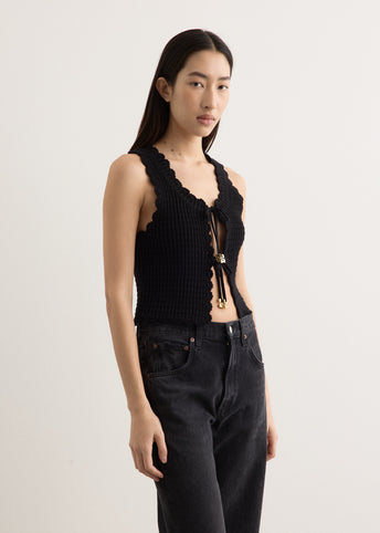 Cotton Textured Lace Top