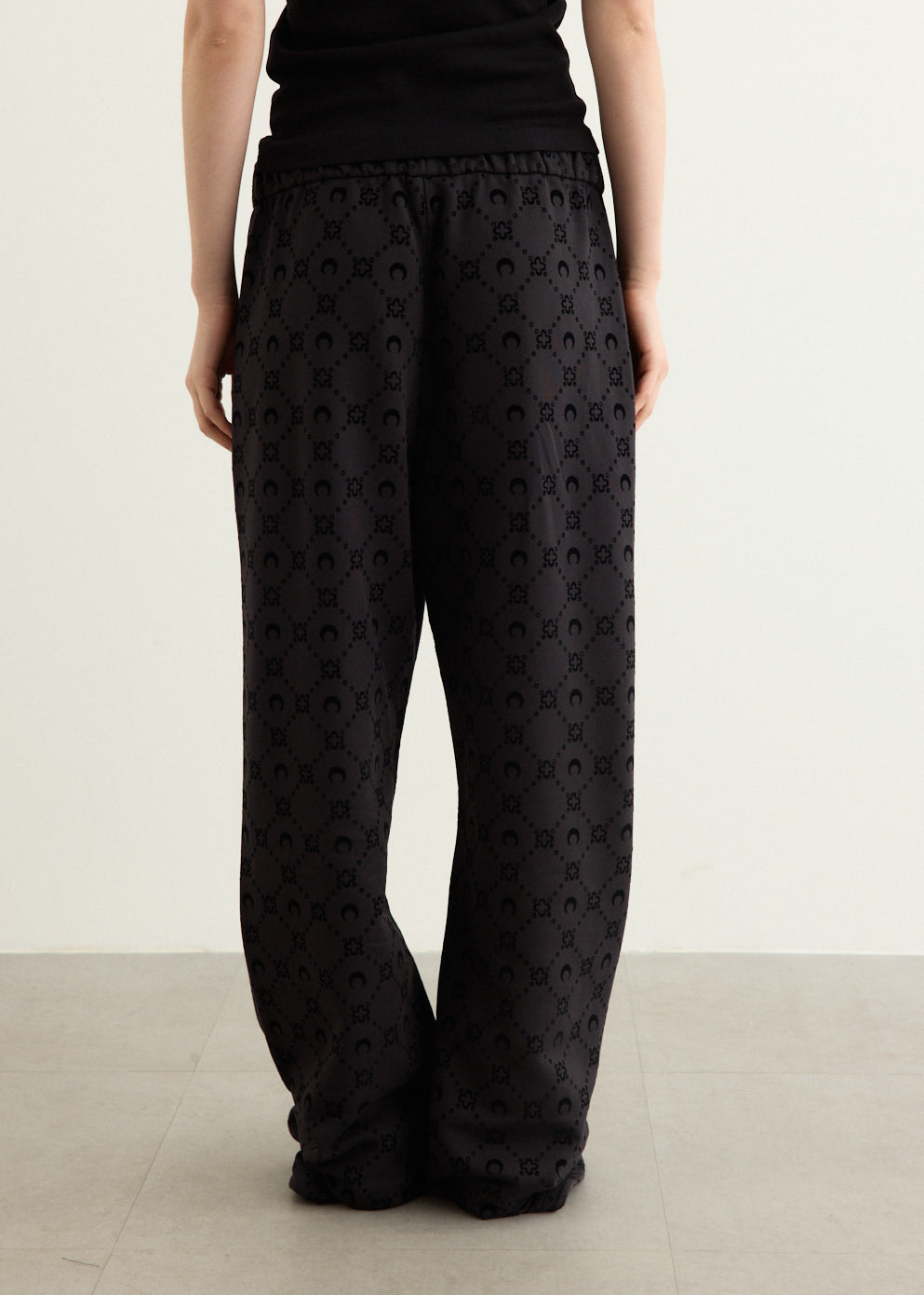 Moonogram Flocked Fleece Sweatpants