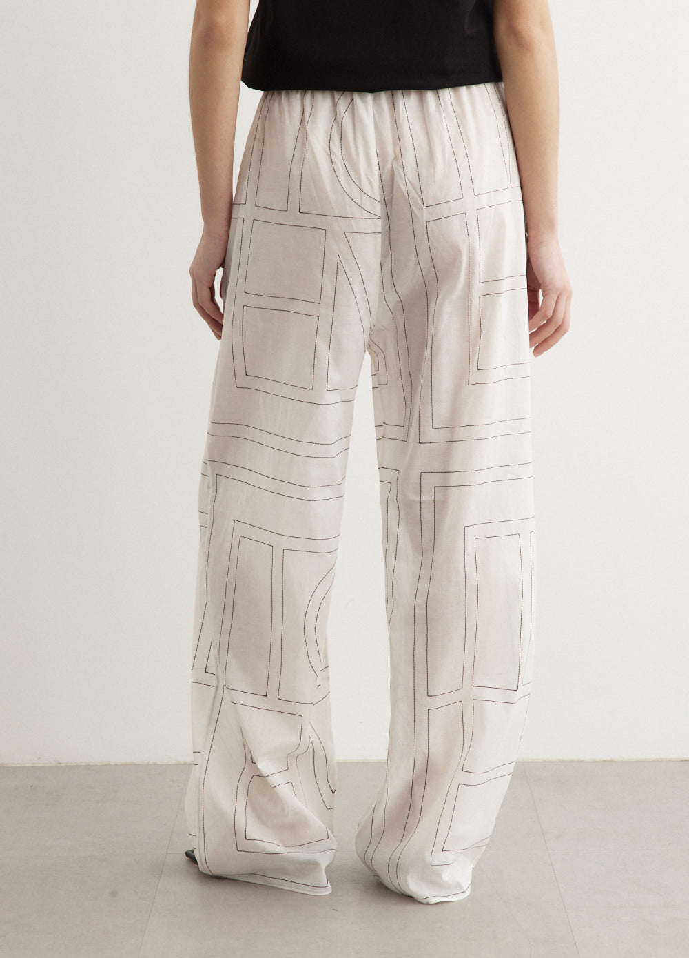 Monogram Cotton Pj Bottoms