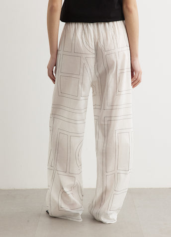Monogram Cotton Pj Bottoms
