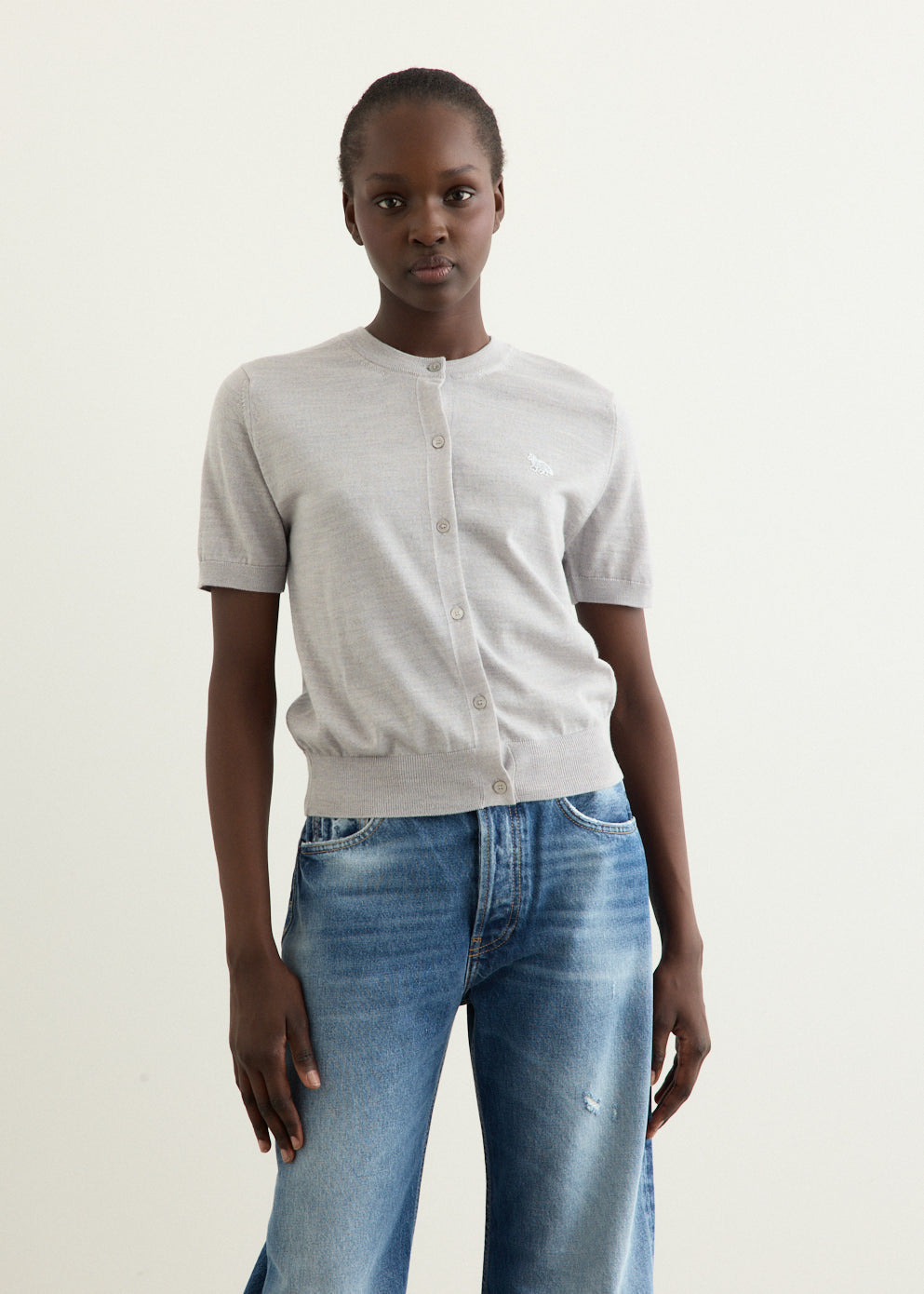 Baby Fox Fine Merino Short Sleeve Cardigan