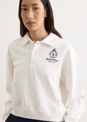 Crown Country Embroidered Cropped Polo
