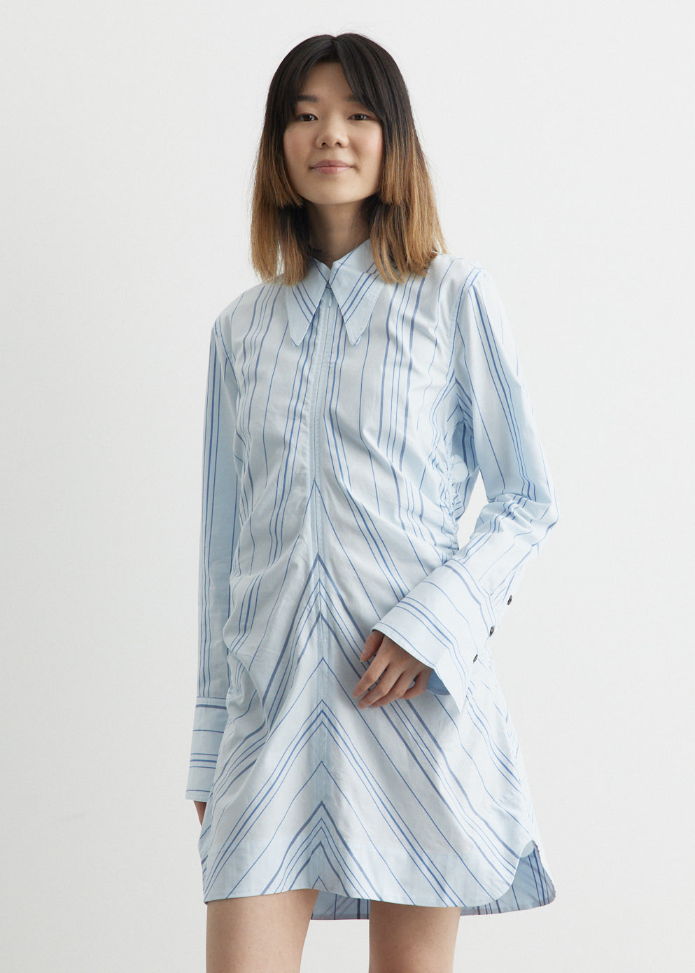 Twill Stripe Fitted Tunic