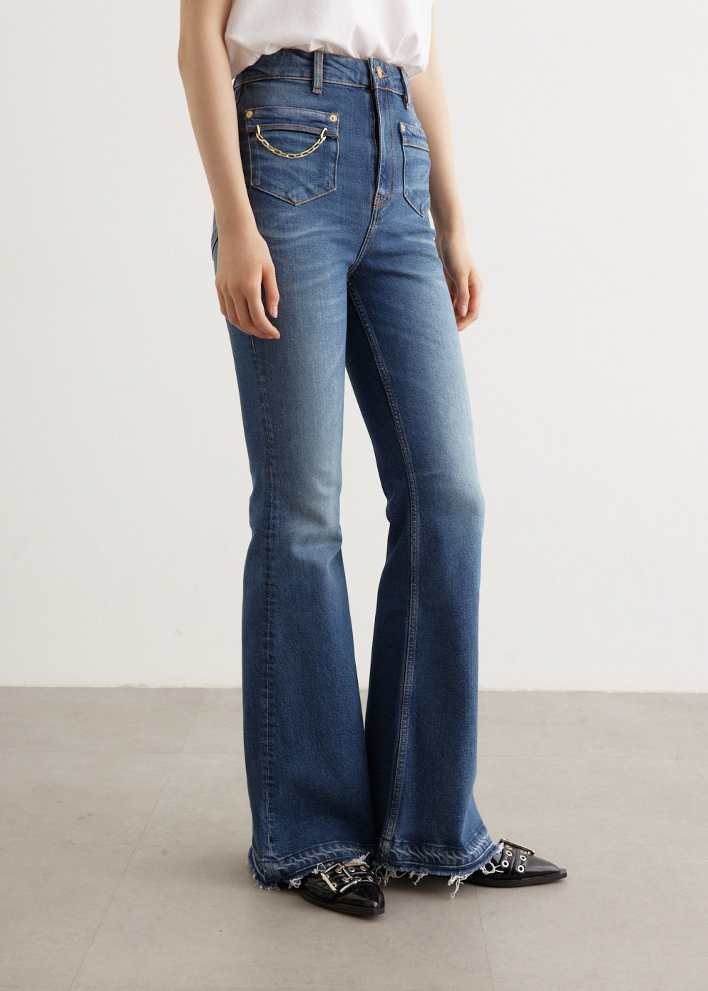 【GANNI】Blue Future Denim Goddi Jeans デニム 正規取扱店販売品】GANNI ガニー Blue Future Denim Goddi Jeans