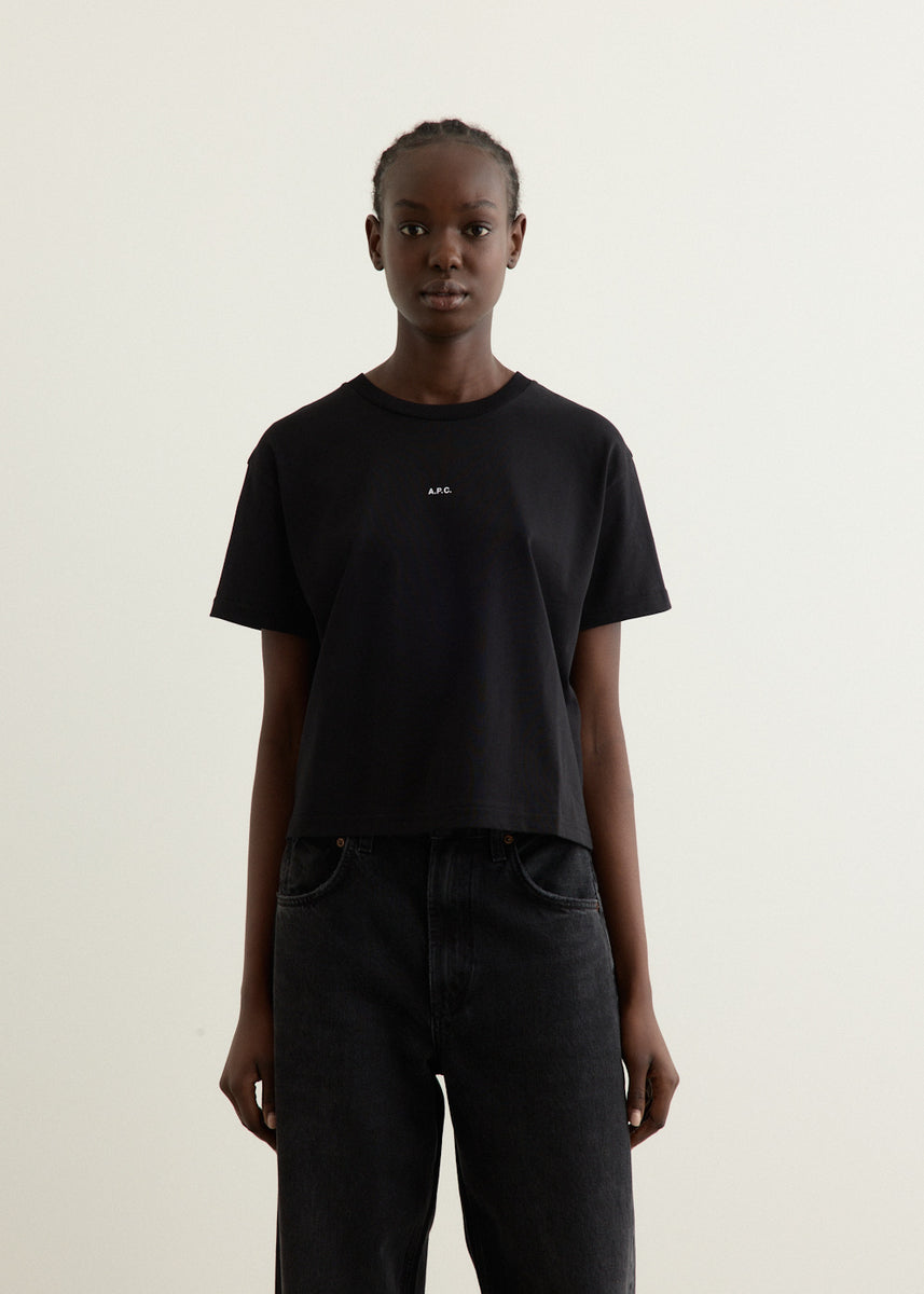 A.P.C｜ (Boxy Micro Logo T-Shirt (COHBW H26386 TAG)) Boxy Micro Logo T-shirt | Organic jersey | A.P.C. Ready-to-Wear