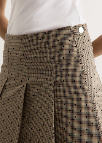 Flock Check Suiting Mini Skirt