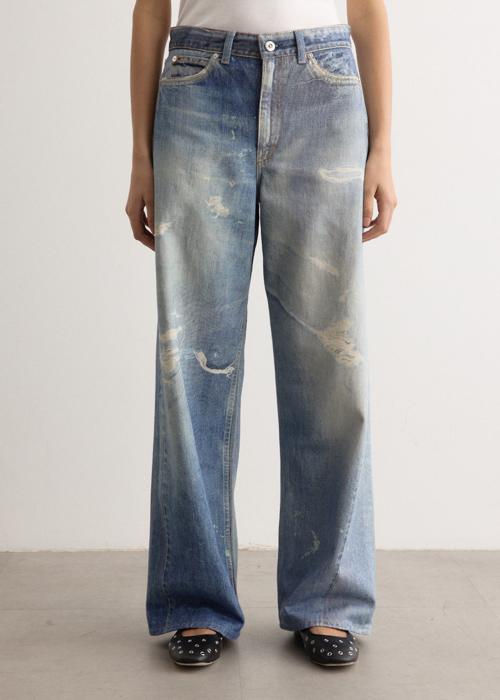 Full Cut Digital Print Denim Jeans