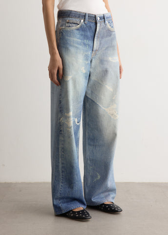 Full Cut Digital Print Denim Jeans