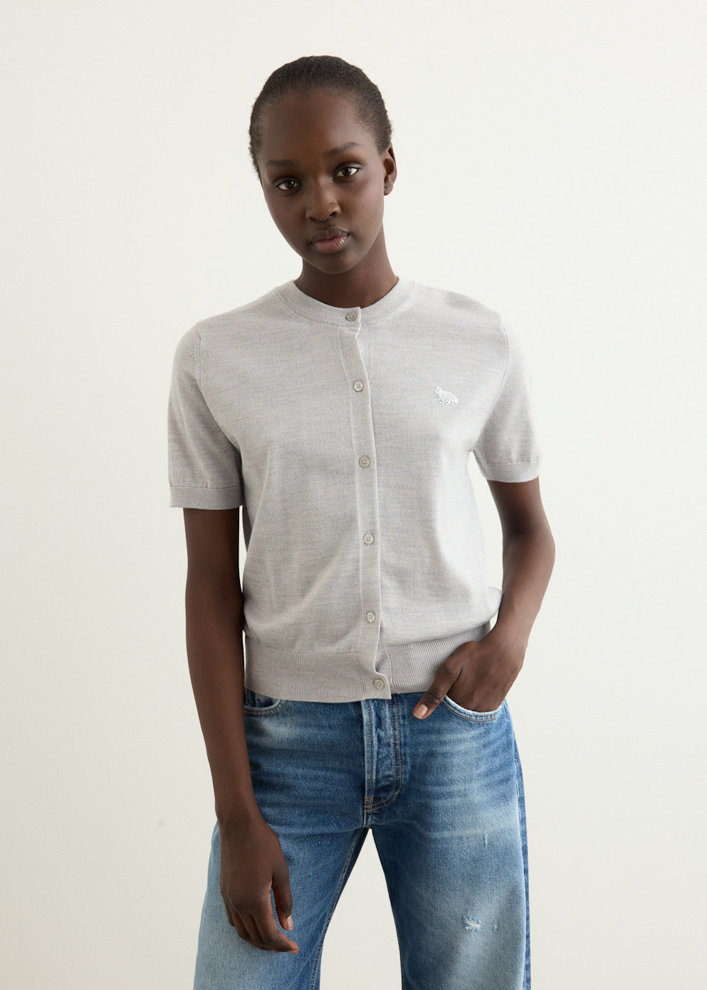 Baby Fox Fine Merino Short Sleeve Cardigan
