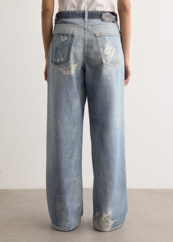 Full Cut Digital Print Denim Jeans