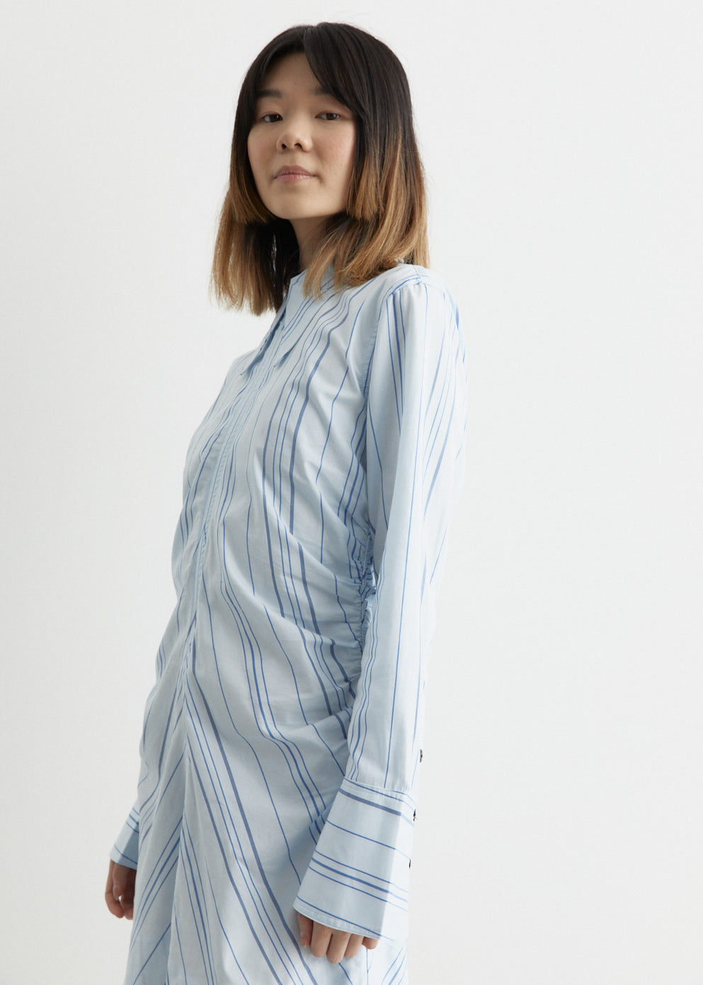 Twill Stripe Fitted Tunic