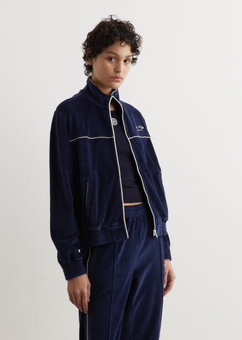 Script Velour Track Jacket