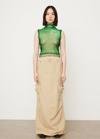 Canvas Cargo Maxi Skirt