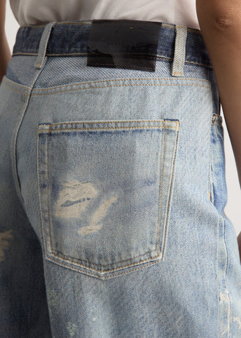 Full Cut Digital Print Denim Jeans