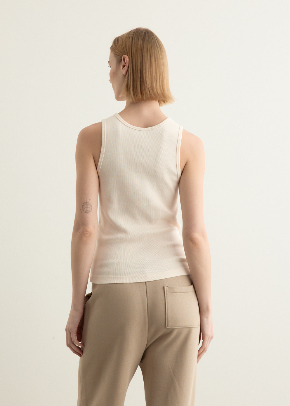 Tonal Baby Fox Ribbed Tank Top