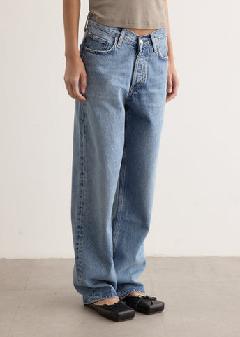 V-Waist Baggy Jeans