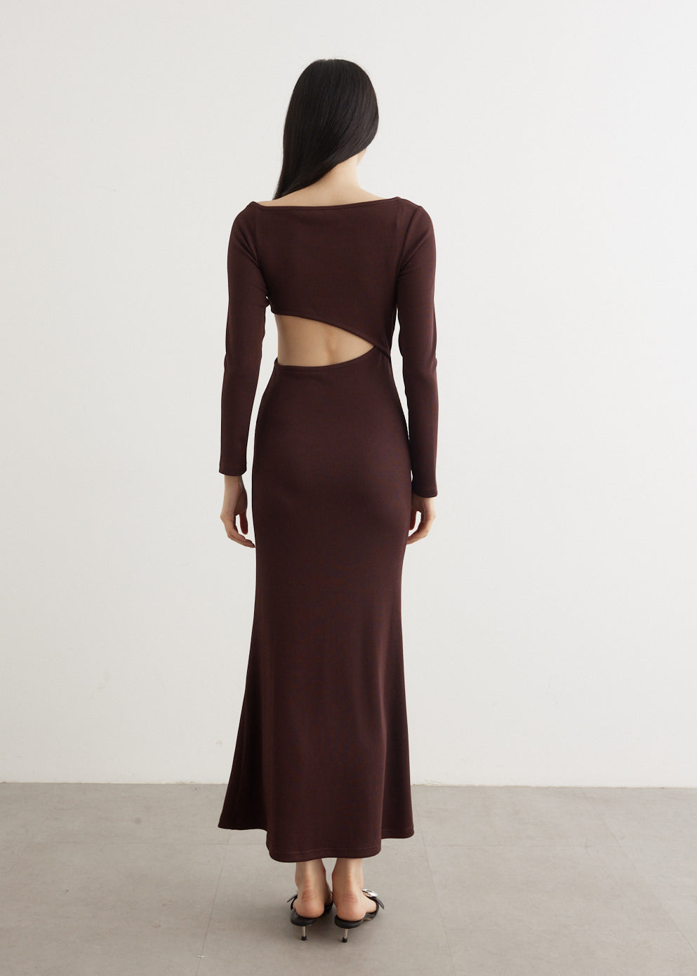 Spiral Crystal Long Sleeve Dress