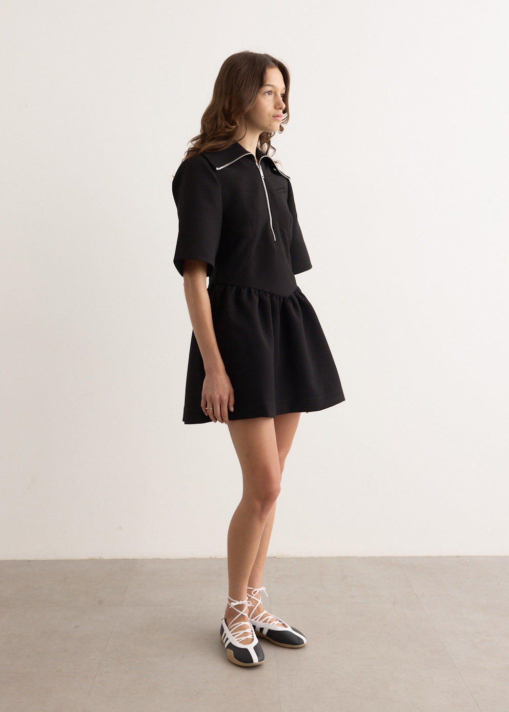 ganni bonded crepe mini dress Ganni Bonded Crepe Mini Dress In Black - 49% Off