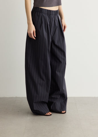 Stripe Relaxed Pleat Pants