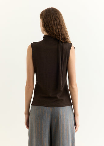 Asymmetrical Sleeveless Cardigan