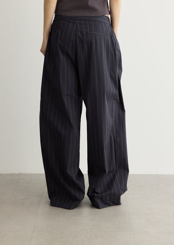 Stripe Relaxed Pleat Pants