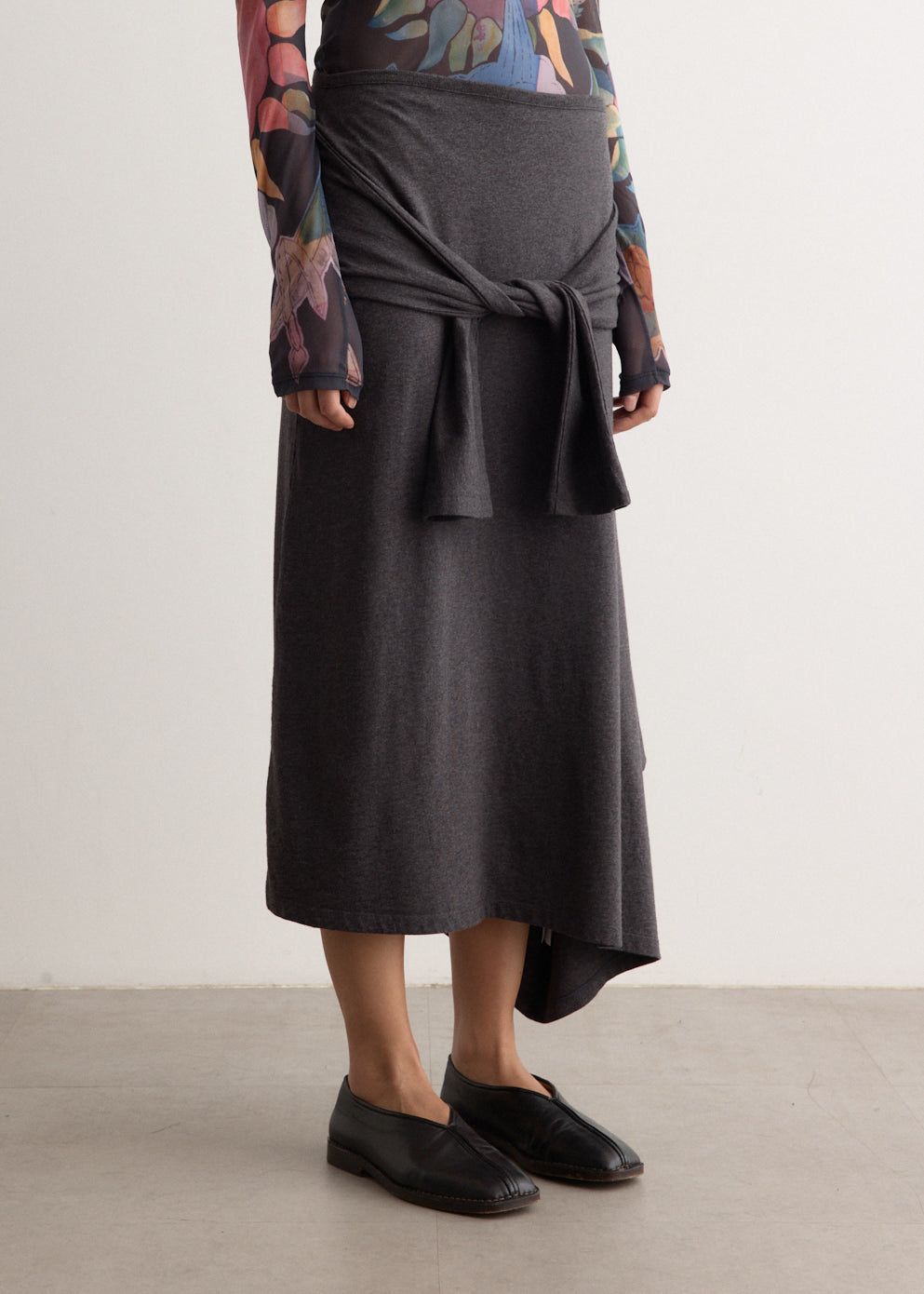アワーレガシー SASH SKIRT アシンメトリースカート grey グレー Sash Skirt