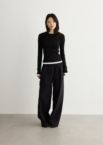 Organic Cotton Layered Long Sleeve Top