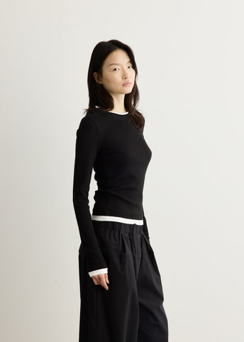 Organic Cotton Layered Long Sleeve Top