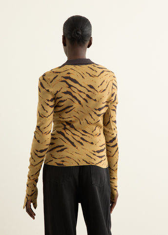 Fine Merino Jacquard Polo