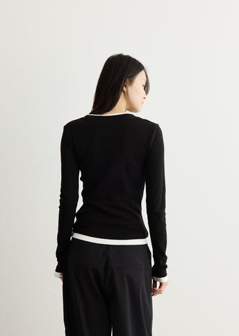 Organic Cotton Layered Long Sleeve Top