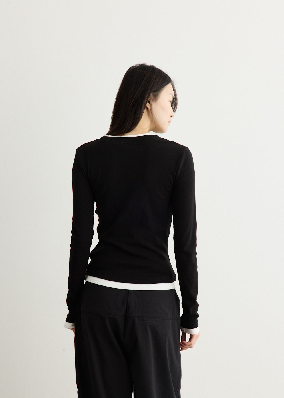 Organic Cotton Layered Long Sleeve Top