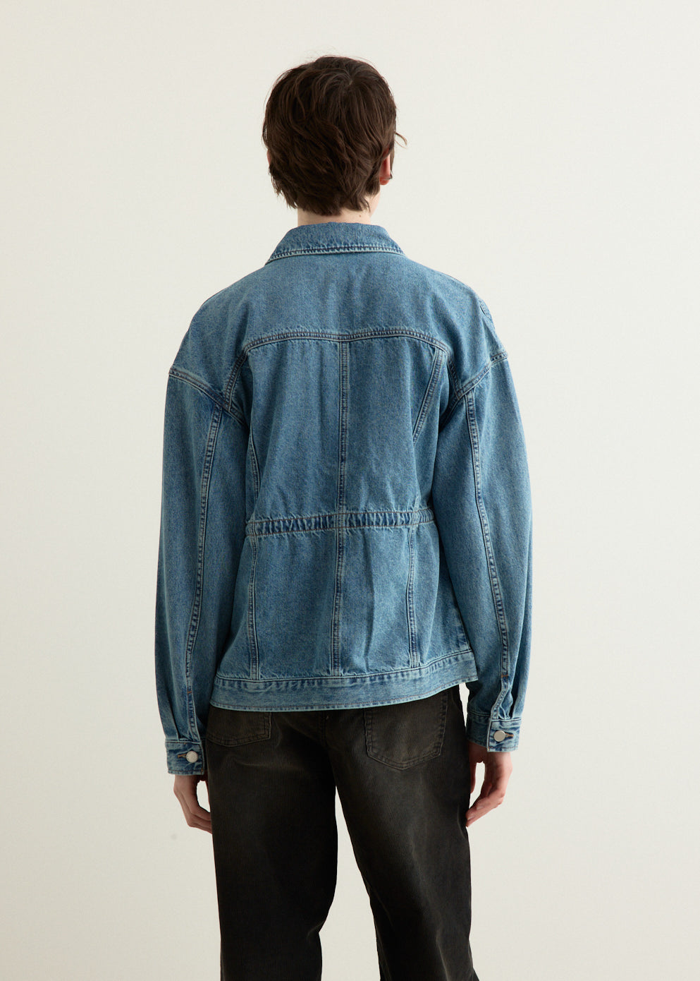 Amy Cinched Denim Trucker Jacket