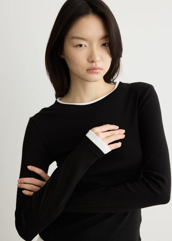 Organic Cotton Layered Long Sleeve Top
