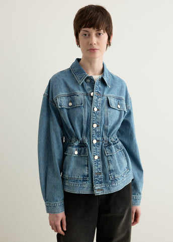 Amy Cinched Denim Trucker Jacket