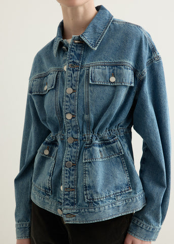 Amy Cinched Denim Trucker Jacket